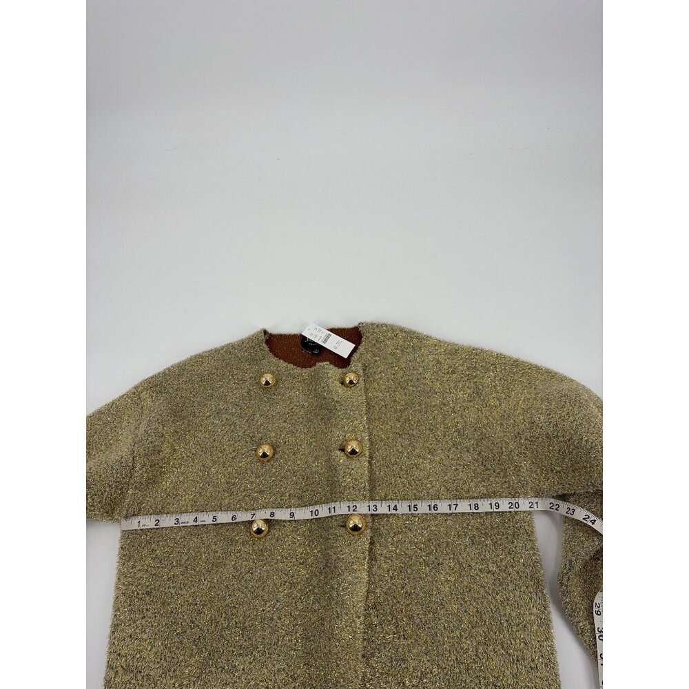 NWT J. Crew Collection Oversized Double-Faced Metallic Jacket Womens Small Chic - Picture 9 of 10